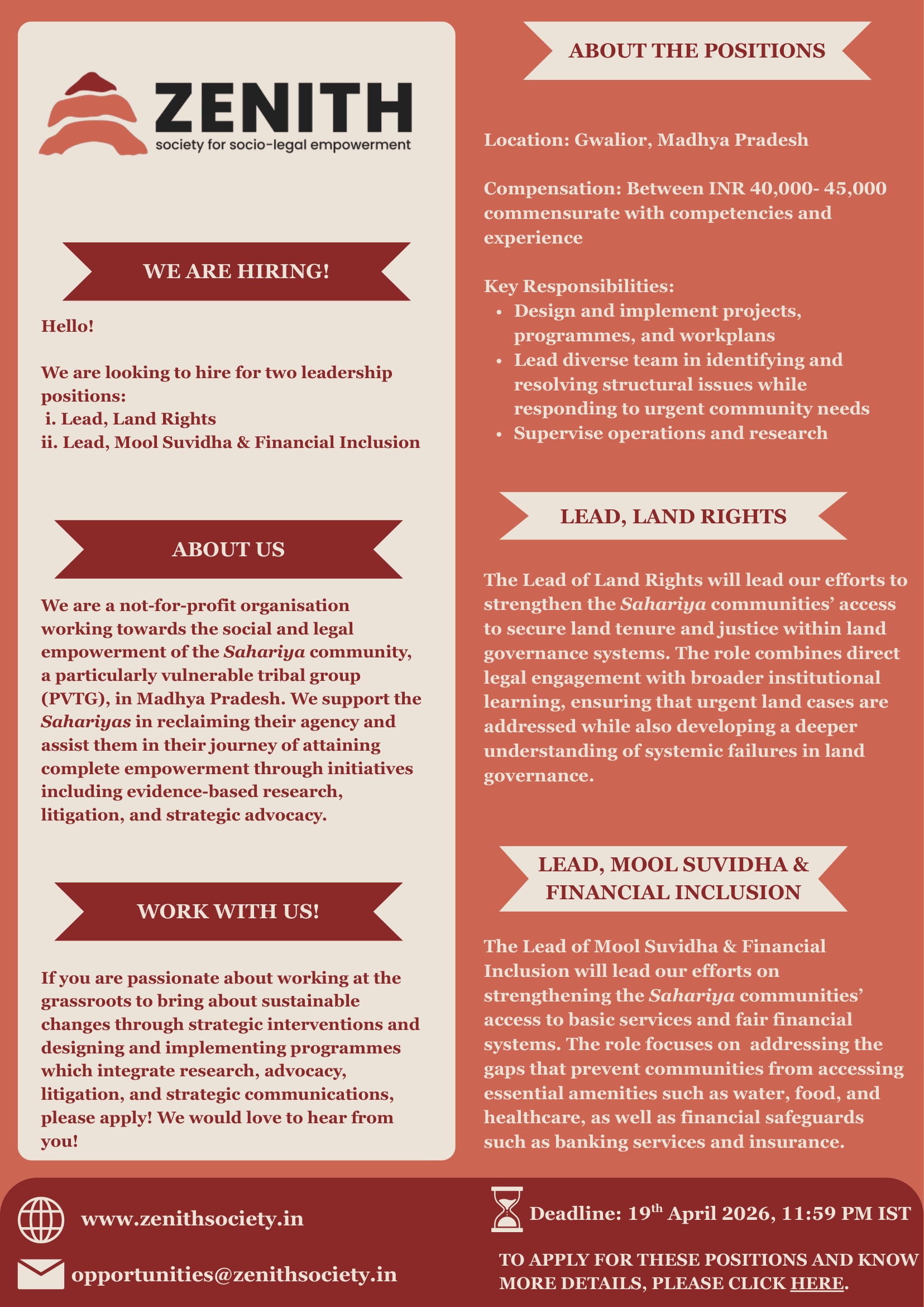 Career Opening Poster